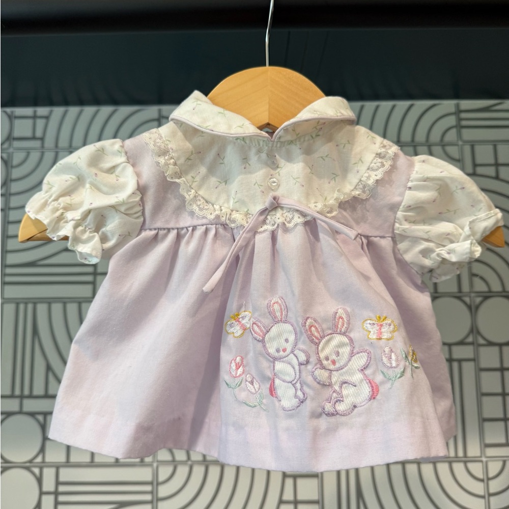 Cradle Togs Vintage 80s Baby Girl Dress shirt 0-6 months